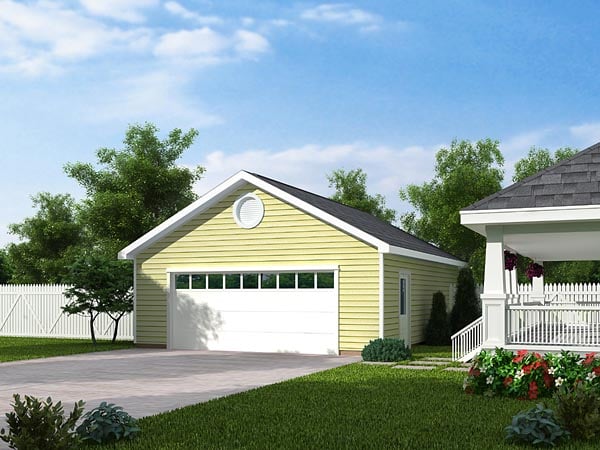 Country, Traditional 2 Car Garage Plan 30001 Elevation