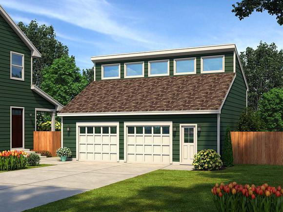 Garage Plan 30011 - 2 Car Garage Elevation