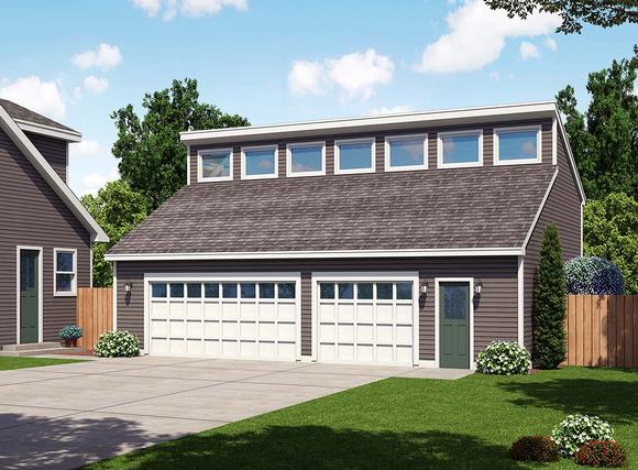 Garage Plan 30012 - 3 Car Garage Elevation