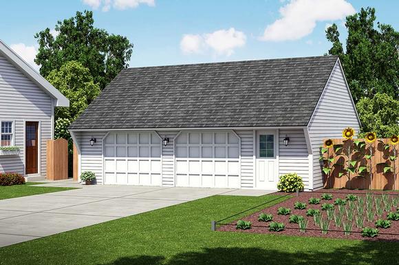 Garage Plan 30021 - 2 Car Garage Elevation