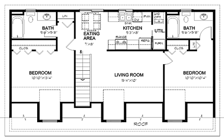 Garage Plan 30032 - 3 Car Garage Apartment Second Level Plan
