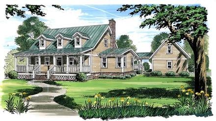 Country Farmhouse Traditional Elevation of Plan 30500