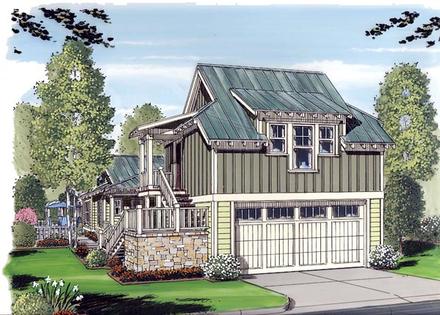 Bungalow Cottage Craftsman Elevation of Plan 30503