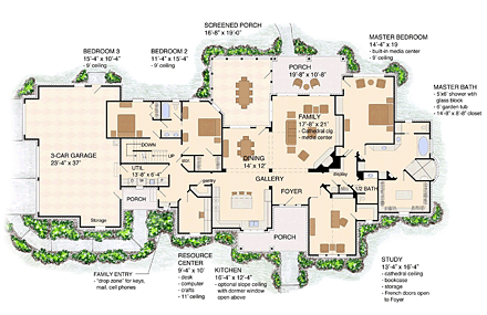 House Plan 30507 First Level Plan