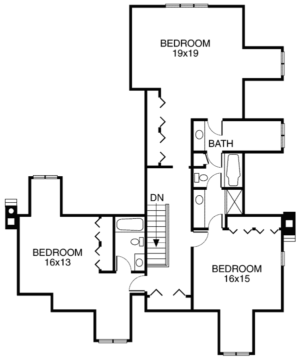 Cape Cod Contemporary Country Traditional Level Two of Plan 32025