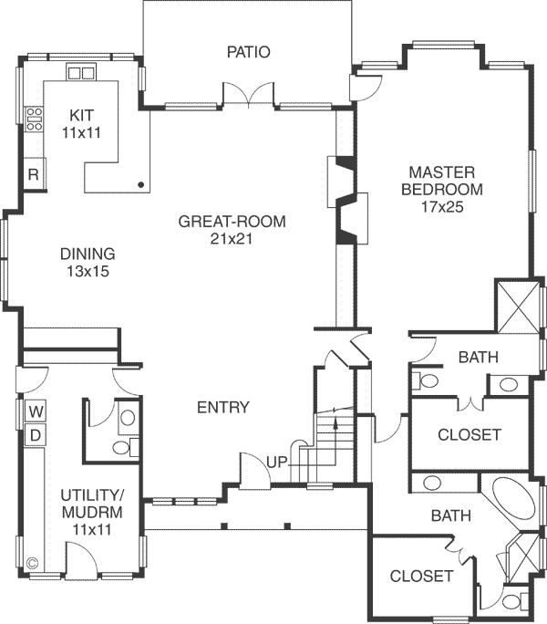 Bungalow Coastal Country Level One of Plan 32309