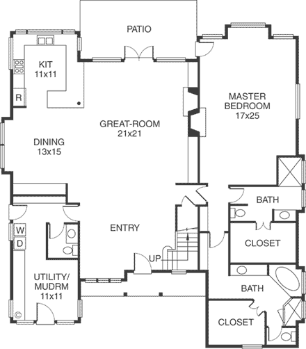 House Plan 32309 First Level Plan