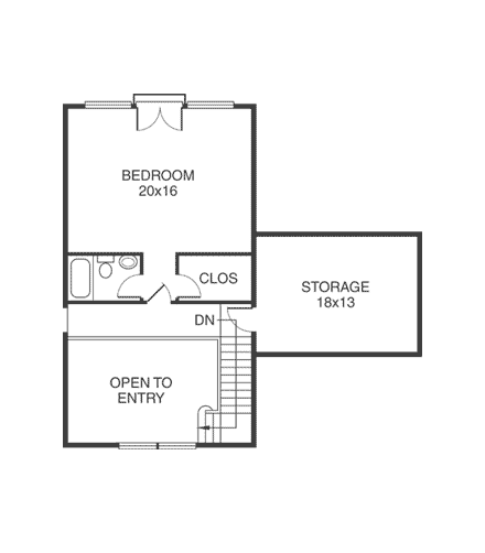 House Plan 32309 Second Level Plan