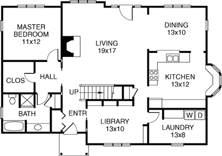 House Plan 32341 First Level Plan
