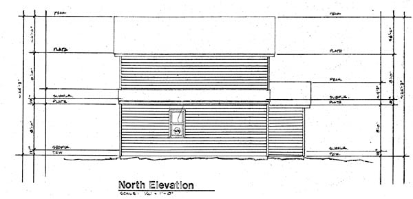 Bungalow Cottage Victorian Rear Elevation of Plan 32505