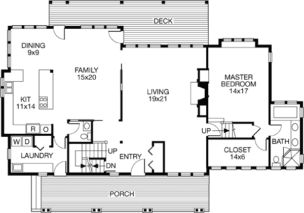 Bungalow Contemporary Craftsman Level One of Plan 32533