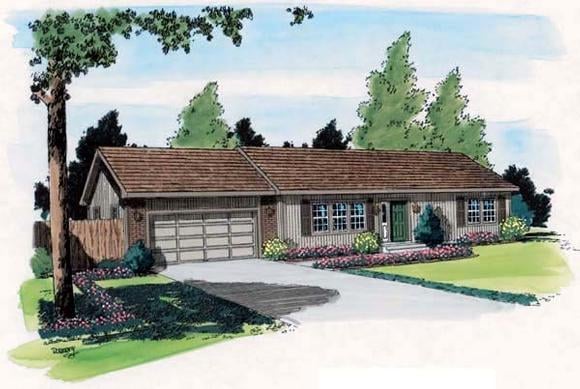 House Plan 34002 Elevation