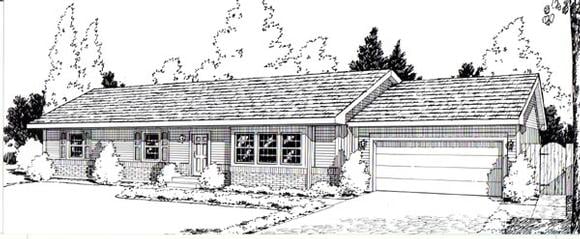 House Plan 34004 Elevation