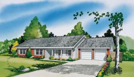 Ranch Elevation of Plan 34011