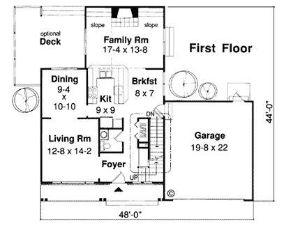 House Plan 34018 First Level Plan