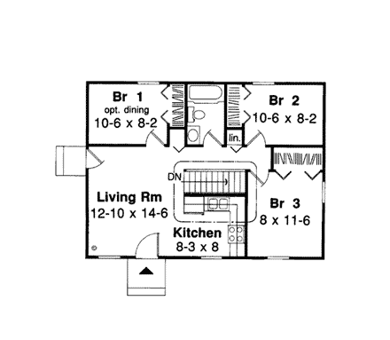 House Plan 34020 First Level Plan