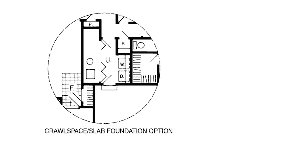 Country One-Story Ranch Traditional Alternate Level One of Plan 34031