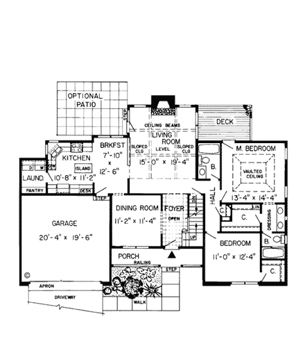 House Plan 34049 First Level Plan