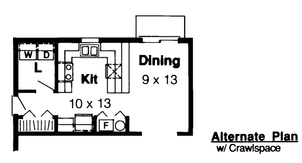 One-Story Ranch Traditional Alternate Level One of Plan 34054