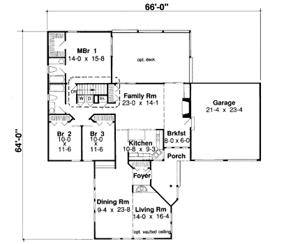 House Plan 34064 First Level Plan