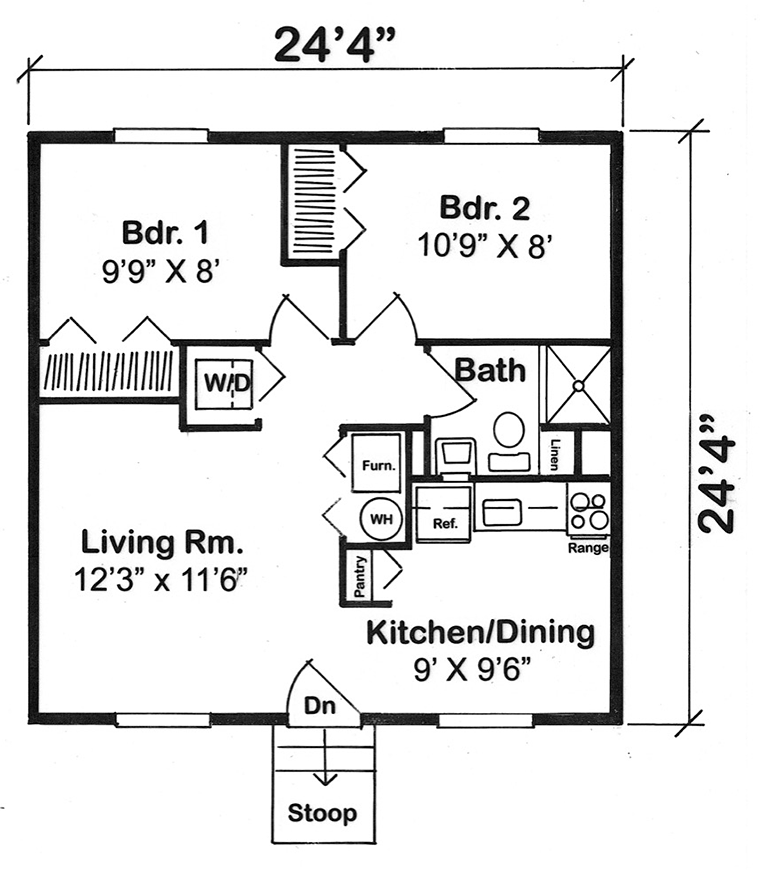 Cabin Cottage Traditional Level One of Plan 34075