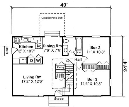 House Plan 34077 First Level Plan