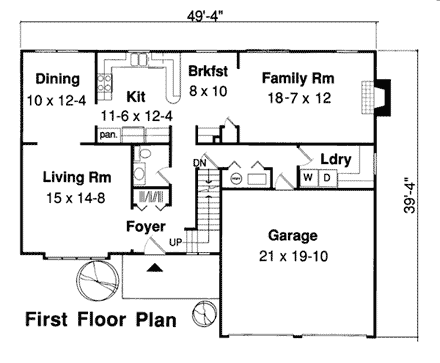 House Plan 34079 First Level Plan