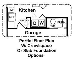 Ranch Traditional Alternate Level One of Plan 34150