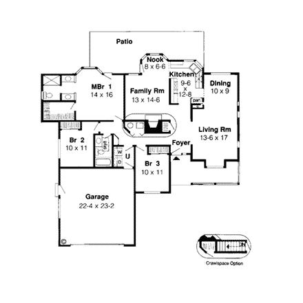House Plan 34376 First Level Plan