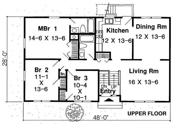 Country Ranch Traditional Level One of Plan 34679