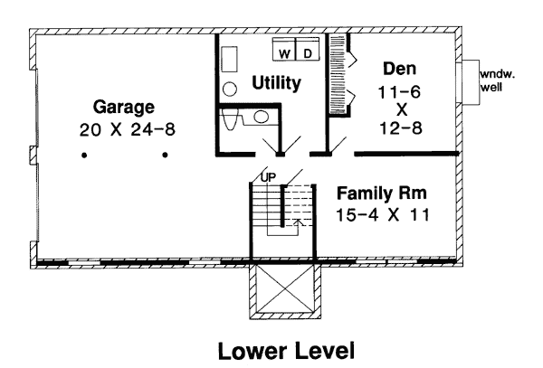 Traditional Lower Level of Plan 34681