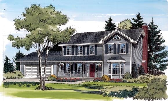 House Plan 34776 Elevation