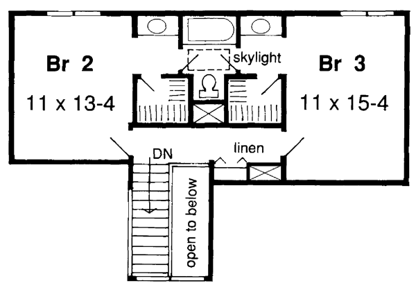 Contemporary Level Two of Plan 34800