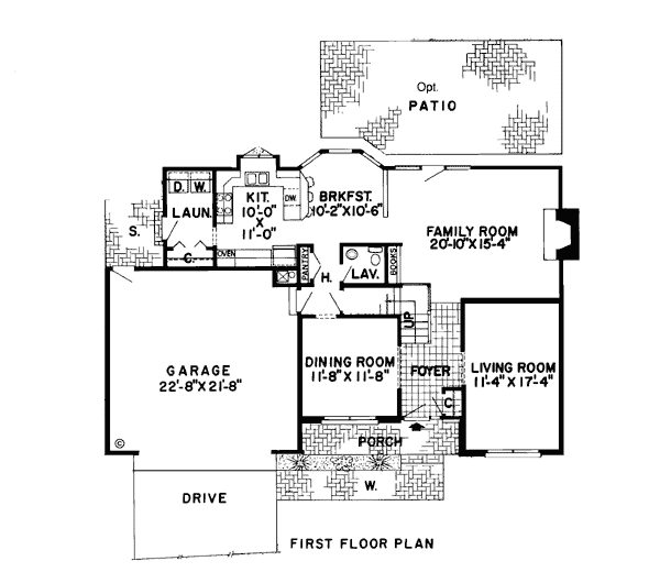 Country Traditional Level One of Plan 34825
