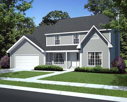 Country Farmhouse Traditional Elevation of Plan 34827