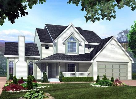 Farmhouse Traditional Elevation of Plan 34926
