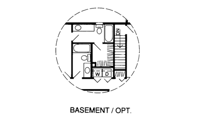 One-Story Ranch Traditional Alternate Level One of Plan 34976