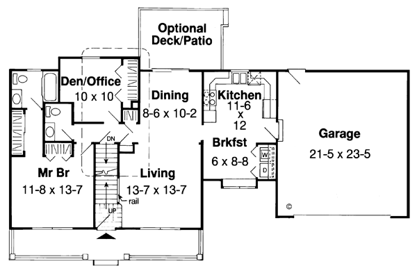 Cape Cod Country Southern Level One of Plan 35001