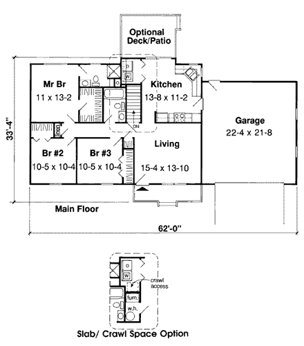 House Plan 35004 First Level Plan