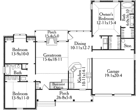 House Plan 40000 First Level Plan