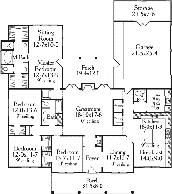 Cape Cod Country Southern Level One of Plan 40007