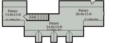 Cape Cod Colonial Southern Level Two of Plan 40018