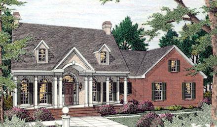 Cape Cod Colonial Elevation of Plan 40020