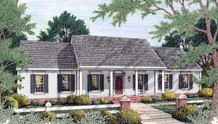 Colonial Ranch Elevation of Plan 40022