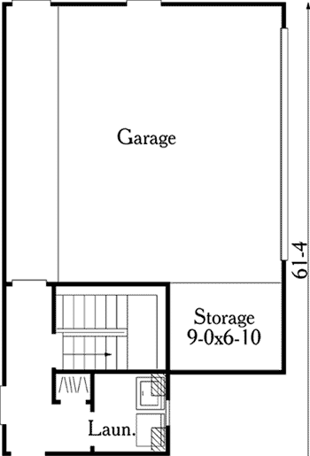 House Plan 40027 with 3 Beds, 2 Baths, 2 Car Garage Alternate Level One