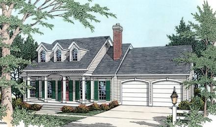 Cape Cod Country Elevation of Plan 40029