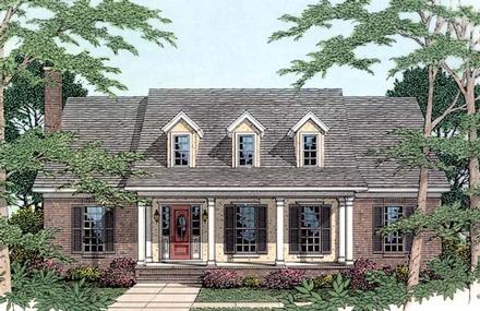 Cape Cod Country Elevation of Plan 40034