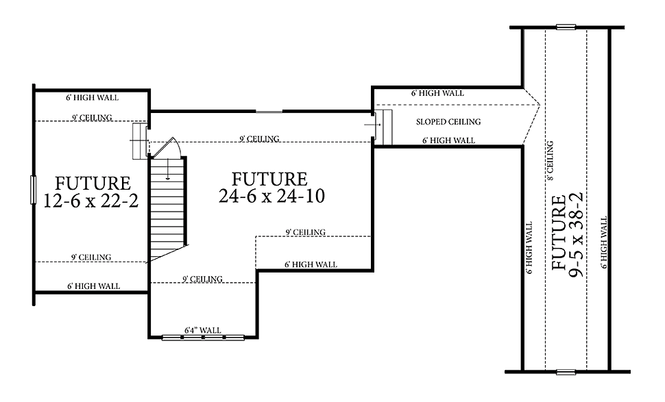 Country Farmhouse Southern Level Two of Plan 40045