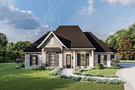 Country Craftsman European Farmhouse Southern Traditional Elevation of Plan 40049
