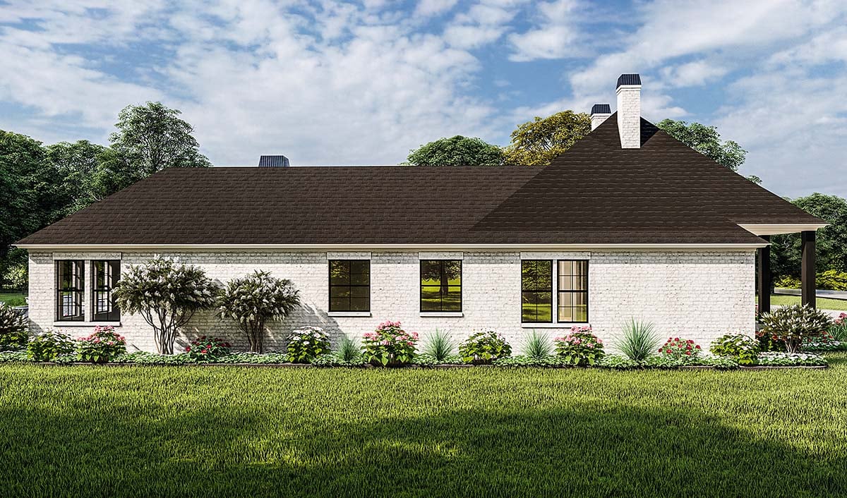 Acadian, Country, Farmhouse, French Country, Southern, Traditional Plan with 3507 Sq. Ft., 4 Bedrooms, 3 Bathrooms, 2 Car Garage Picture 3